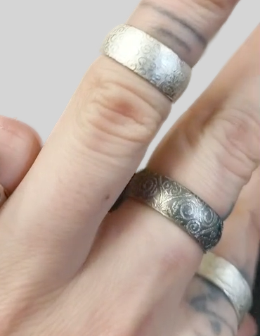 electro-etched silver rings 2026